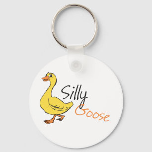 Gult Hand plockade Fånig Goose Baby Goose Tecknad Nyckelring