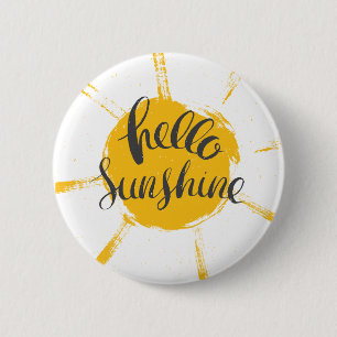Gult Hand plockade Hej Sunshine Image Knapp