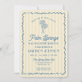Gult Handflatan Vår Pastel Beach Bachelorette Part Inbjudningar