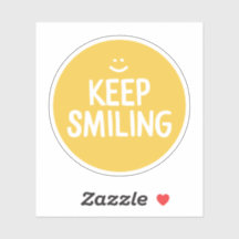 Gult Happity Quote Behålla Smilning