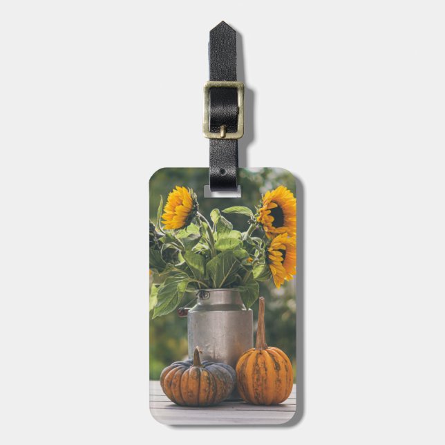 Gult Hardy Solros Art Bästa Solrosfoton Bagagebricka (Vertikal Framsida)