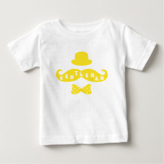Gult Hat Mustache Avslappnad Pojke T-Shirt