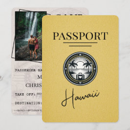 Gult Hawaii Passport spara datum Datumet