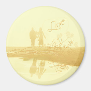 Gult Heart Beach Wedding Magnet