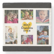 Gult Heart Best Grandma nånsin Collage Photo Cute