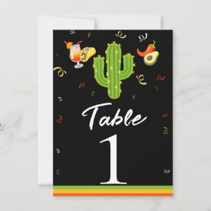 Gult Heart Cactus Fiesta Kärlek Bordsnummer