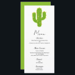 Gult Heart Cactus Fiesta Kärlek Bröllop Menu Meny<br><div class="desc">Matchande objekt i den här designen är tillgängliga.</div>