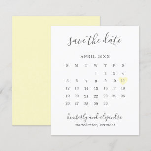 Gult Heart Calender Budget Bröllop spara datum