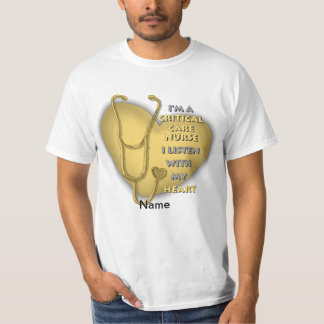Gult Heart Critical Care Nurse T Shirt