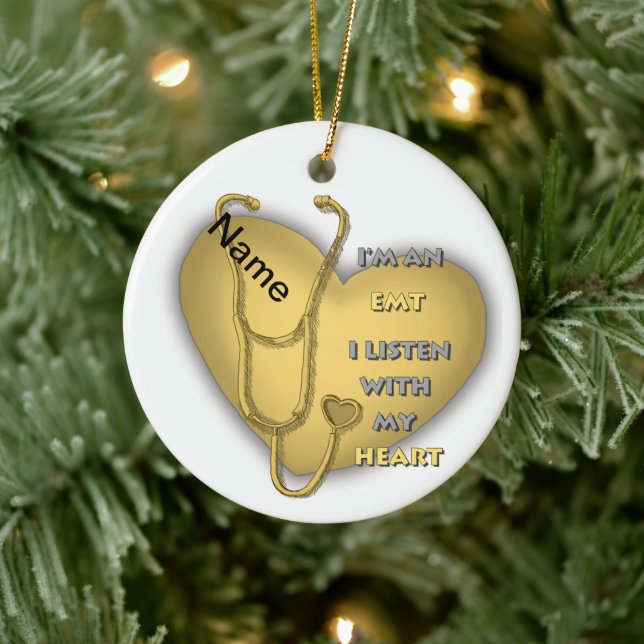 Gult Heart EMT Julgransprydnad Keramik (Träd)