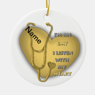 Gult Heart EMT Julgransprydnad Keramik