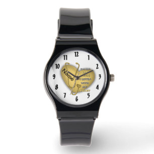 Gult Heart LPN- sjuksköterska Armbandsur