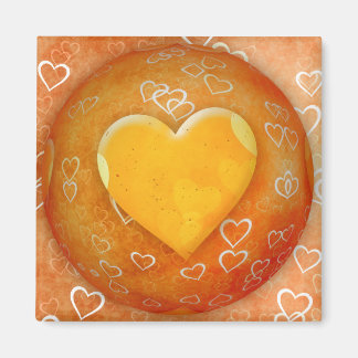 Gult Heart Magnet