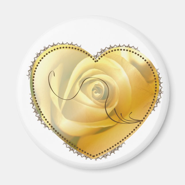 Gult Heart Magnet (Framsidan)