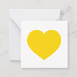 Gult Heart Modern Lycklig Vänskap Sweet Glatt Anteckningskort