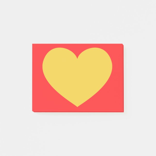 Gult Heart Post-it Block (Framsida)