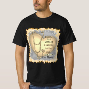 Gult Heart RN-registrerad sjuksköterska T Shirt