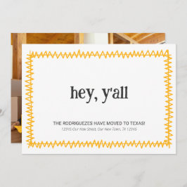 Gult Hej, allihop - Flyttat till Texas Meddelande