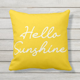 Gult "Hej Sunshine" Utomhusbruk Dekorativ kudde