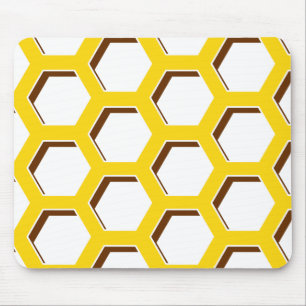 Gult Hexagon Mönster Musmatta