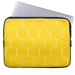 Gult Hexagons Laptop sleeve