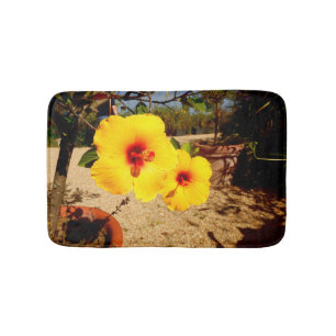 Gult Hibiscus Bath Mat Badrumsmatta