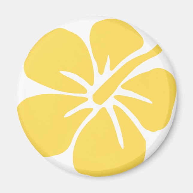 gult hibiscus-blomma 1 magnet (Framsidan)