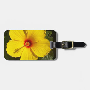 Gult Hibiscus Flower Bagagebricka