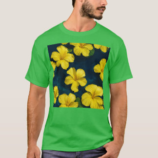 Gult Hibiscus Flower Flytande i Vatten TShirt T Shirt