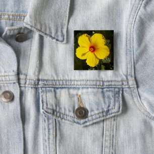 Gult Hibiscus Flower Knapp