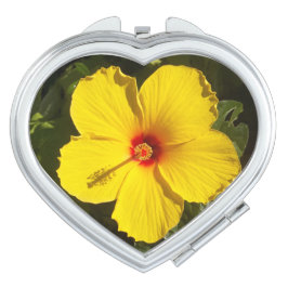Gult Hibiscus Flower Makeup Spegel