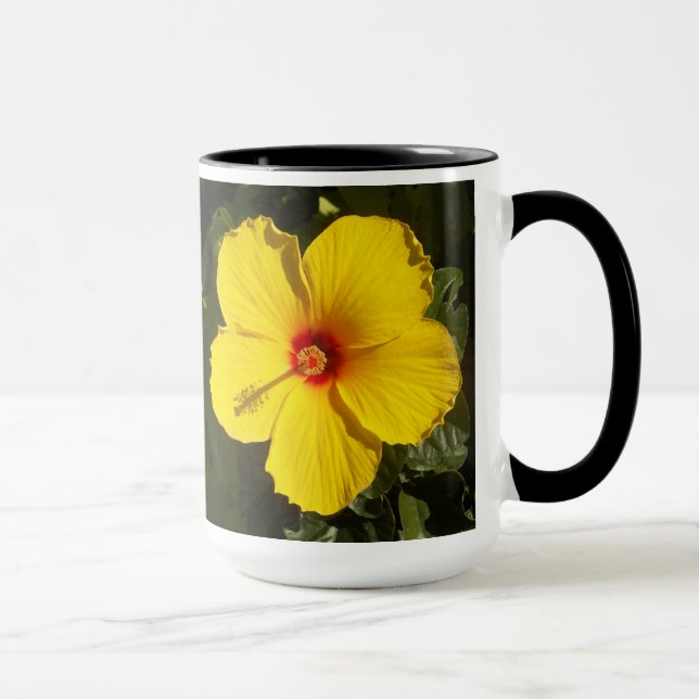 Gult Hibiscus Flower Mugg (Höger)