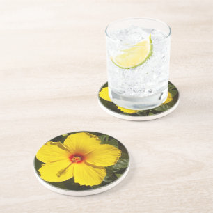 Gult Hibiscus Flower Underlägg