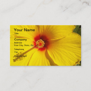 Gult Hibiscus Flower Visitkort