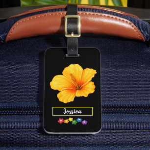 Gult Hibiscus Flowers Bagagebricka
