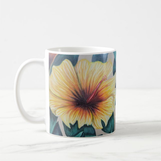Gult hibiscus mugg (Vänster)