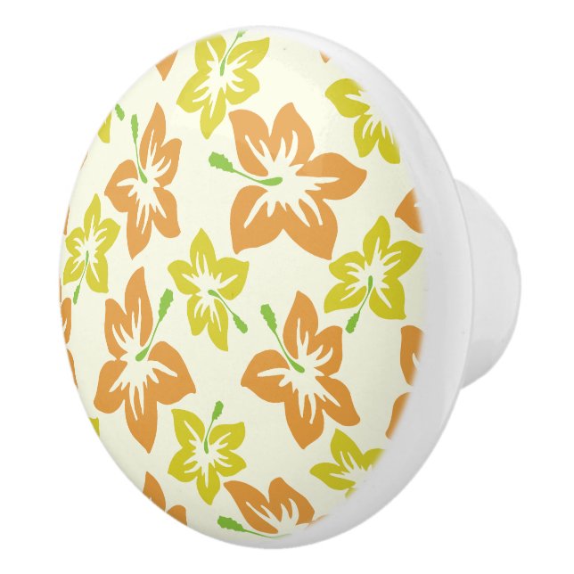 Gult Hibiscus, Orange Hibiscus, Blommönster Knopp (Höger)