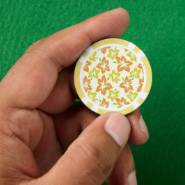 Gult Hibiscus, Orange Hibiscus, Blommönster Poker Marker