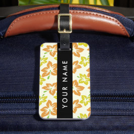 Gult Hibiscus, Orange Hibiscus, ditt namn Bagagebricka