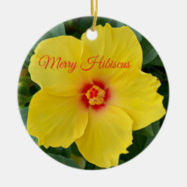 Gult Hibiscus Ornament