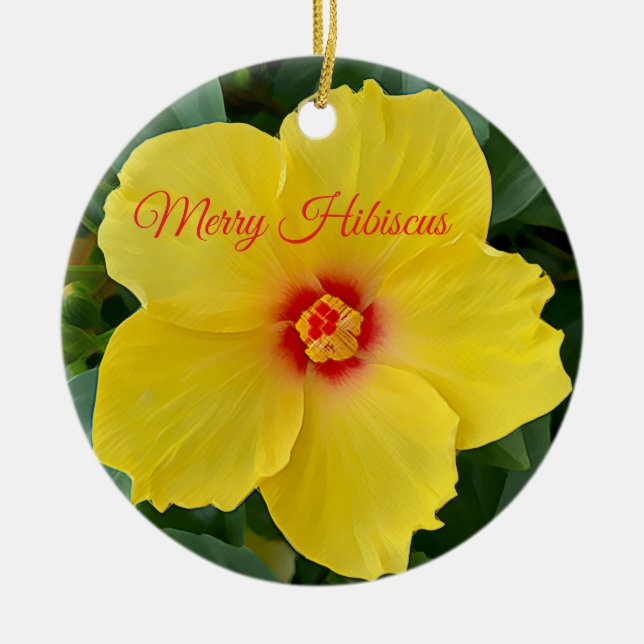 Gult Hibiscus Ornament (Framsidan)