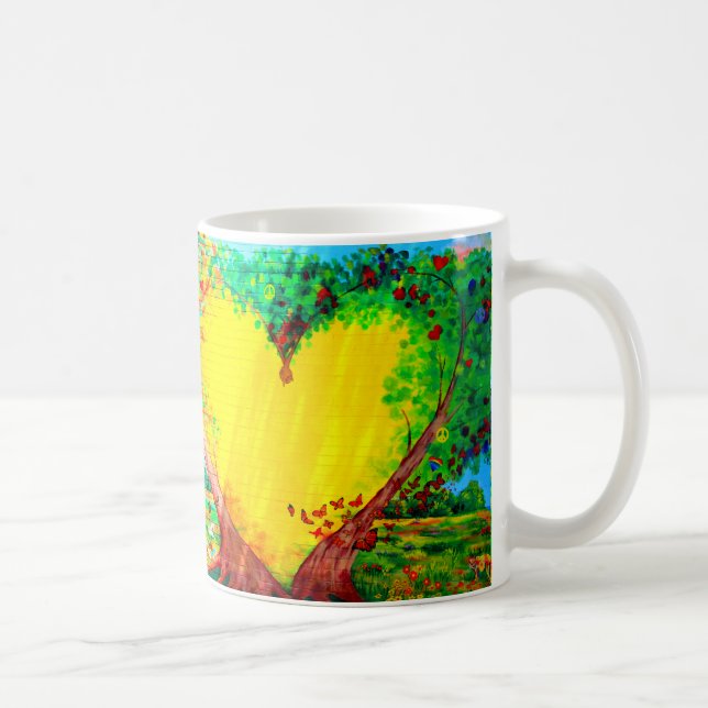 gult Hjärtekaffe mugg (Höger)