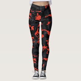 Gult högdager Camo Leggings