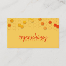 Gult Honeycomb Bee Farm Apiary Visitkort