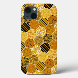 Gult Honeycomb Mönster