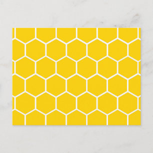 Gult honeycomb mönster vykort