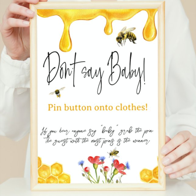 Gult Honung Humla säger inte babystöld Poster (Skapare uppladdad)