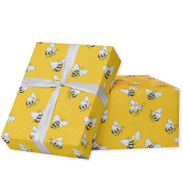Gult Honungsbi Presentpapper