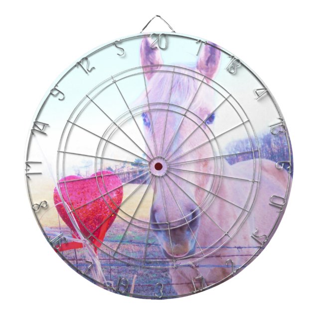 Gult Horse and Red Heart Darttavla (Framsidan)