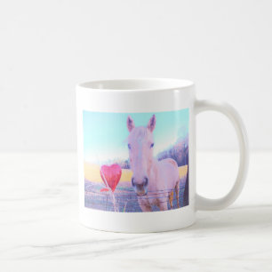 Gult Horse and Red Heart Kaffemugg